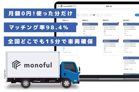 車求|求貨求車サービス「スピード求車」 — 株式会社モノフル｜すべ 